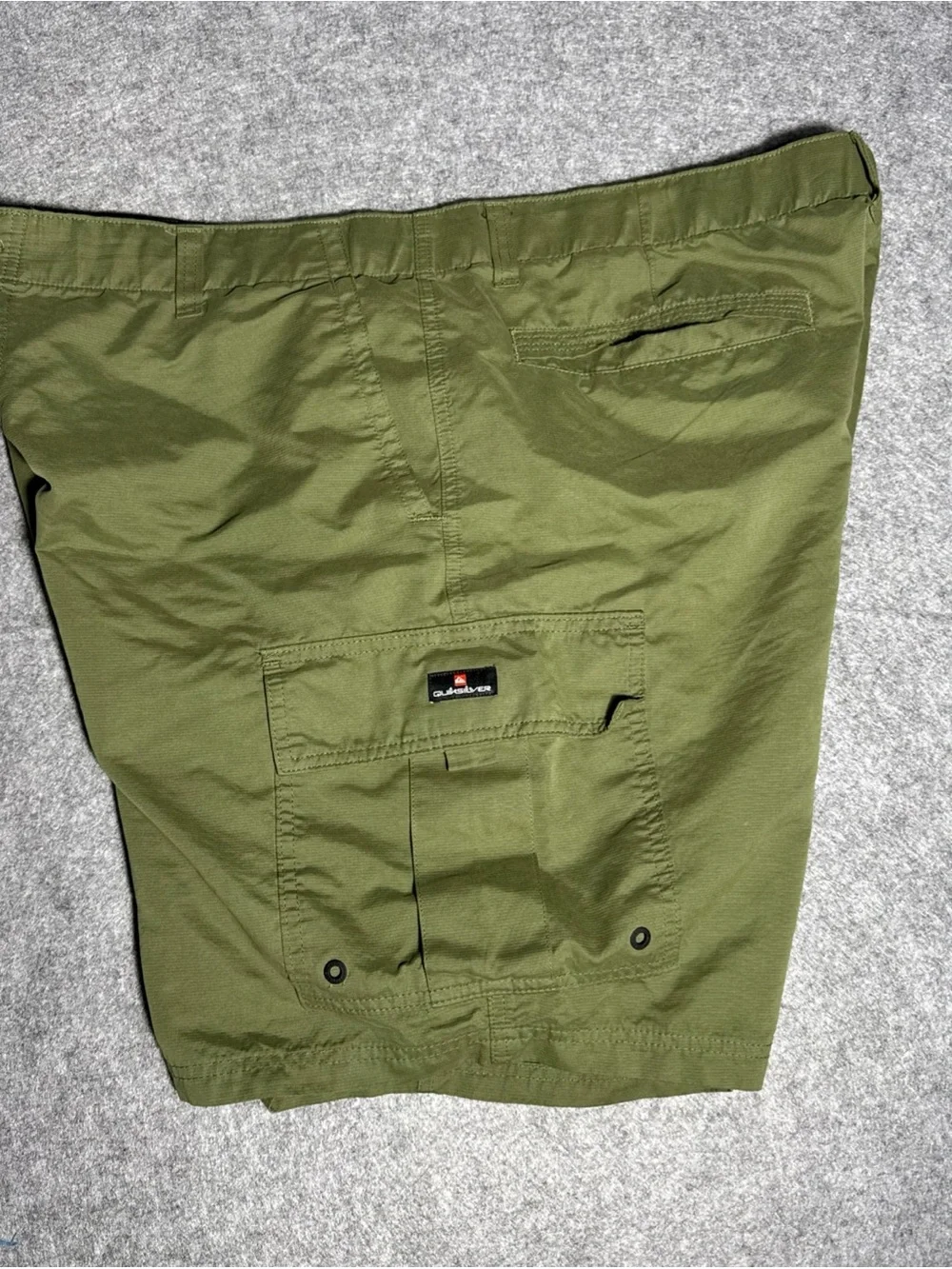 Quiksilver Olive Green Cargo Shorts - Utility Pockets